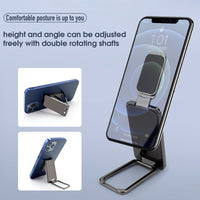 Foldable Mobile Phone Holder Ring - Retractable Magnetic Desktop &amp; Car Stand