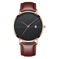 Simple Calendar Watch for Men - Creative Waterproof Quartz Watch