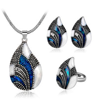 Elegant Water Drop Jewelry Set – Necklace and Earrings for Timeless Sophistication