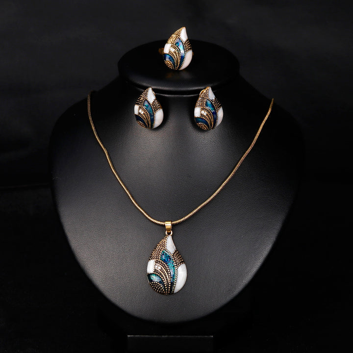 Elegant Water Drop Jewelry Set – Necklace and Earrings for Timeless Sophistication