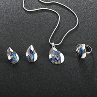 Elegant Water Drop Jewelry Set – Necklace and Earrings for Timeless Sophistication