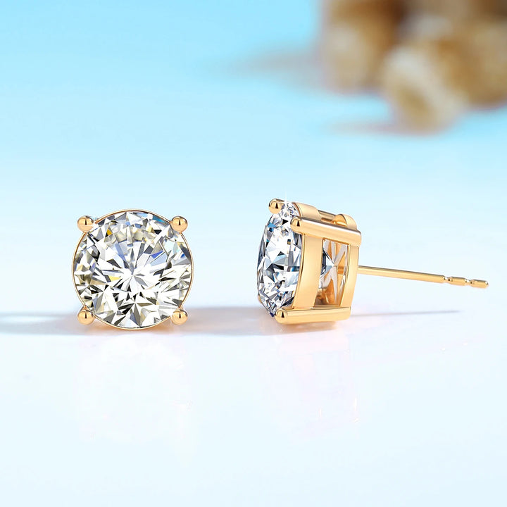 Szjinao 2024 Trending Earrings Moissanite Gold 18k Real Original With Certificate Wedding Luxury Jewelry For Women Wholesale Hot