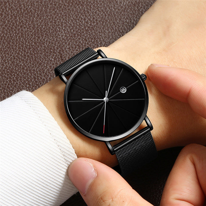 Simple Calendar Watch for Men - Creative Waterproof Quartz Watch