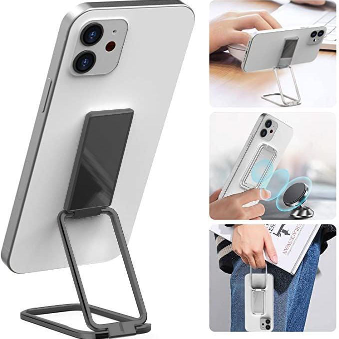 Foldable Mobile Phone Holder Ring - Retractable Magnetic Desktop &amp; Car Stand