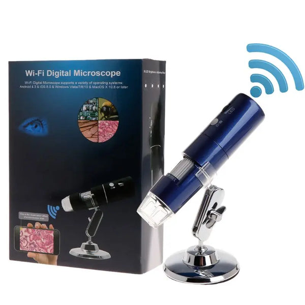 WiFi Digital 1000x USB Microscope Magnifier Camera - 3 Colors - 8 LED -1080P - Compatible with Android, iOS, iPhone, iPad