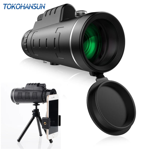 Universal 40X60 Optical Glass Telephoto Lens for iPhone, Huawei, Samsung, and Other Smartphones