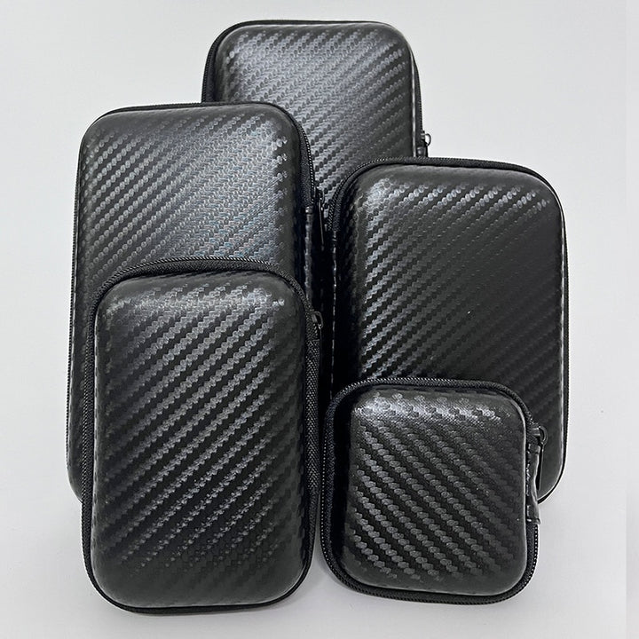 Car Terminal Removal Tool Kit Storage Case - Carbon Fiber Pattern Zipper Bag